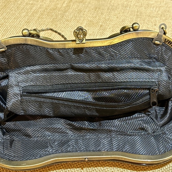 VTG Beaded Embroidered Handbag Purse Chain Mother-of-Pearl Formal Luxe VictoriaV - Picture 12 of 16